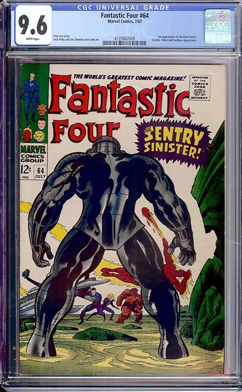 Fantastic Four 64 Cgc 96 W Auction Pedigree Comics