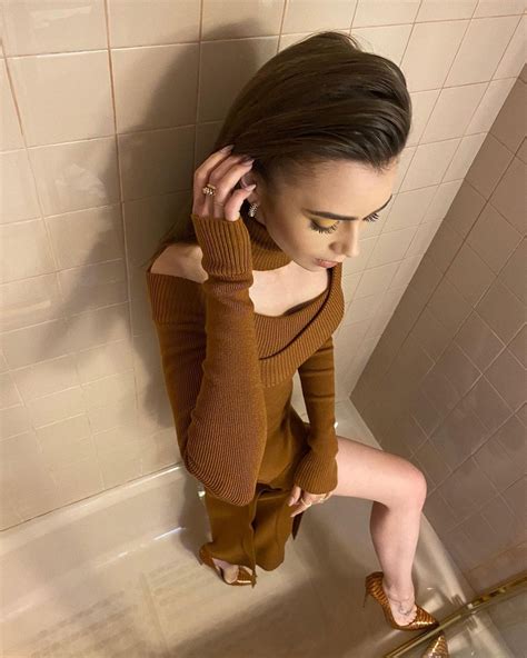 Lily Collins Poses In A Revealing Dress In The Bath 11 Photos The Fappening