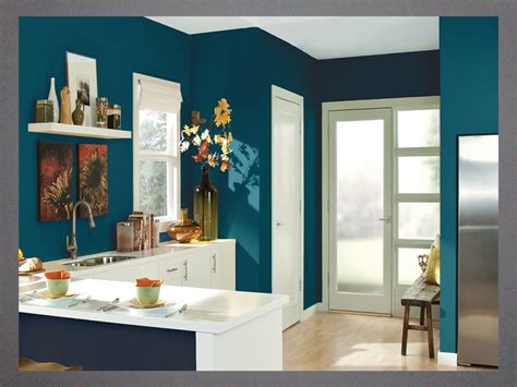 The walls, ceiling, the cabinetry and even the radiator and the curtains have a delicate pastel pink nuance. White Colors Kitchen Cabinet Go With Dark Teal Wall Paint ...