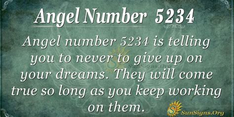 Angel Number 5234 Meaning Focus On Succeeding Sunsignsorg
