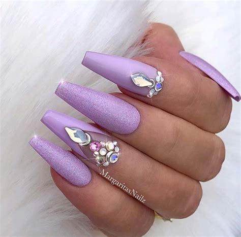 Coffin Cute Nail Designs Purple Beautiful Purple Nails Inspiration