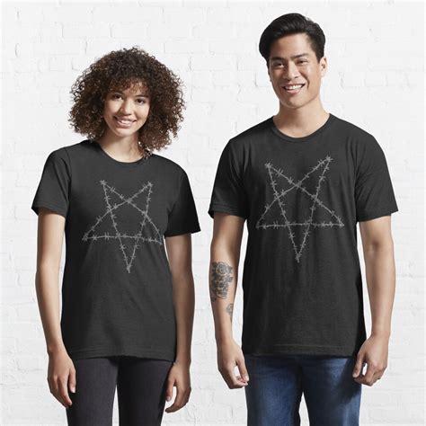 Barbed Wire Pentagram T Shirt By Darqenator Redbubble