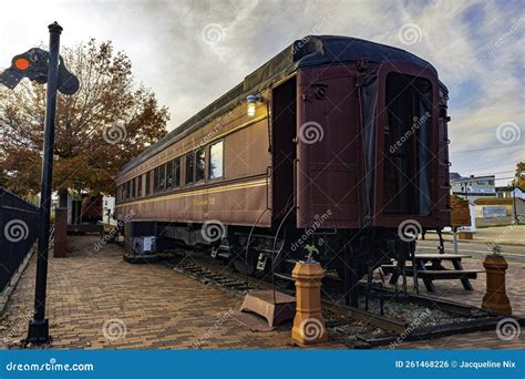 Passenger Railcar At Dennison Railroad Depot And Museum Editorial Photo