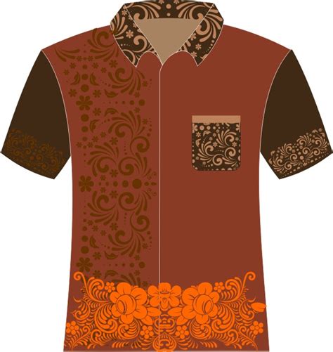 Contoh Baju Batik Vector Free Download Vector