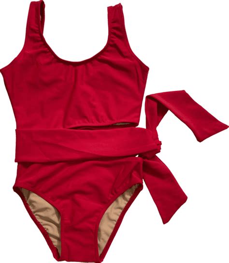 Tween Tank Tie Side Swimsuit Red ⋆ Gypsy Girl Tween Boutique