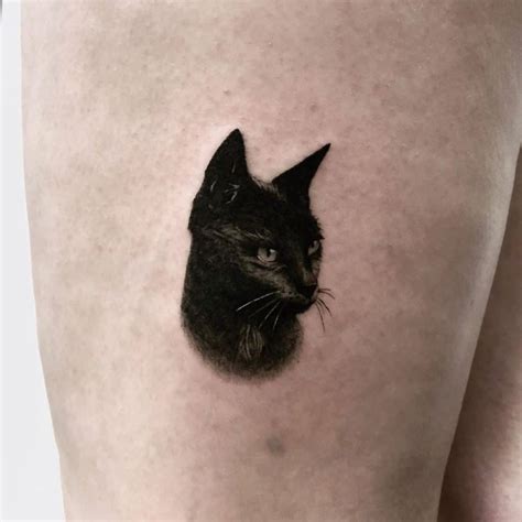 Unleash Your Inner Feline With A Bold Black Cat Head Tattoo Click