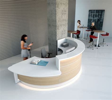Valde Countertop Rounded Reception Desk By Mdd Modern Reception Desk