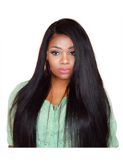 250 Density Lace Front Human Hair Wigs For Women Natural Black Color Full End And Silky
