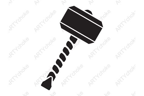 thor hammer svg file ready for cricut illustration par artychoke design · creative fabrica
