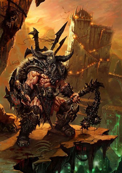 Male Barbarian Video Games Artwork Barbarian Diablo Fantasy Warrior