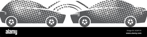 Car Jump Start Icons In Halftone Style Automotive Vehicle Maintenance