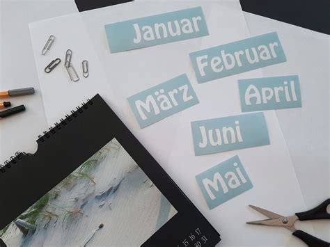 12 Monate Aufkleber Januar Monatsnamen Aufkleber Für Kalender 3cm