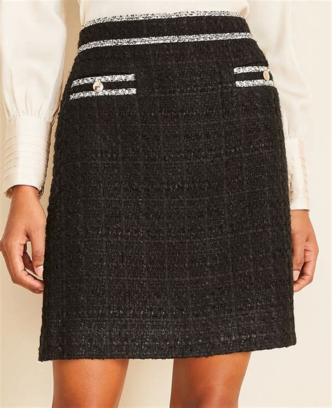 Tweed Button Pocket Skirt Ann Taylor Skirts With Pockets Skirts