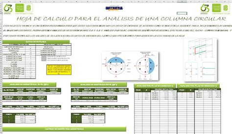Clube do Concreto Planilha Excel para Análise da coluna Circular