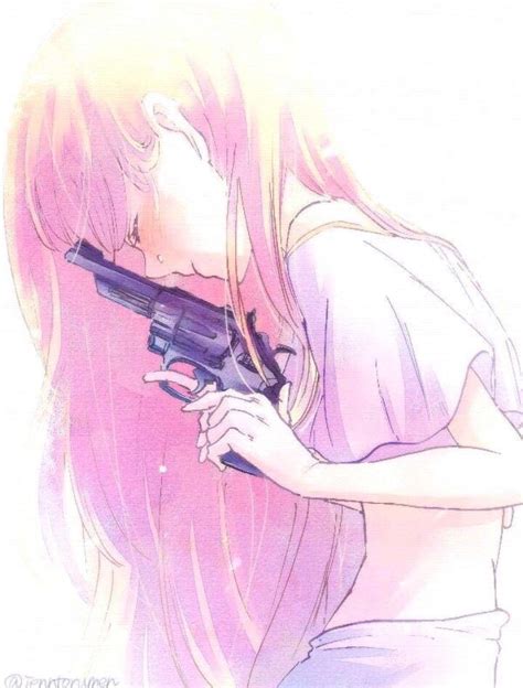 Inspiriert Werden Fur Depressed Anime Girl With Gun Inkediri
