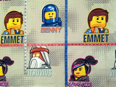 Lego Emmet Benny Wyldstyle Lord Business Grey Fabric L98 X W38
