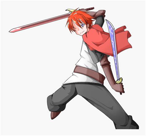Red Hair Boy Dual Sword By Edelritter0519 Anime Boy Red Hair Sword