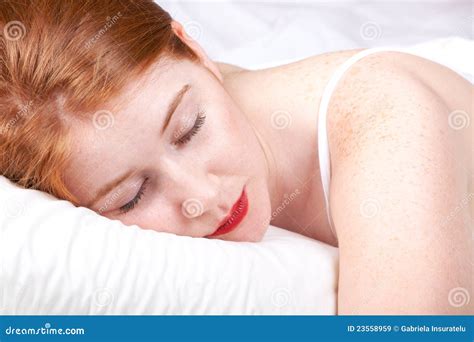Beautiful Redhead In Bed Royalty Free Stock Images Image 23558959