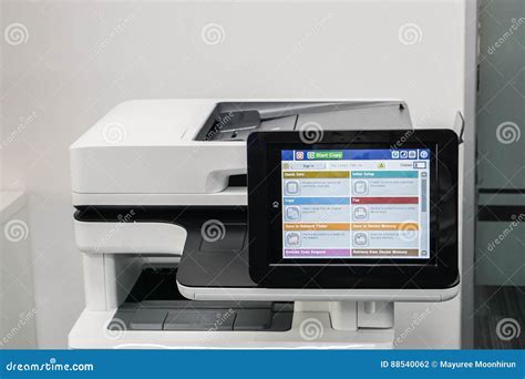 Modern Printer Screen In Office For Touch Screen Stock Photo Image Of