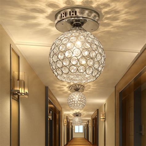 Silver K9 Crystal Ceiling Light Aisle Lampcorridor Entrance Light