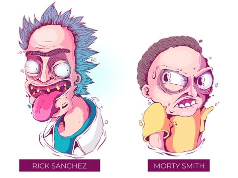 Rick And Morty Character Illustrations On Behance