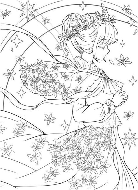 Download Tatacat Flower Fairy Dress Coloring Book Pdf Printable Hd