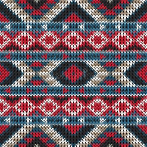 Seamless Knitted Navajo Pattern Stock Vector Illustration Of Peru