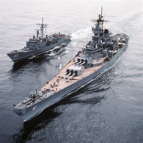 The USS Iowa With The USS Hallyburton Honestly I Love Battleships Uss Iowa Battleship
