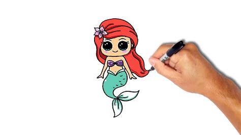 Mermaid Drawing Step By Step At Explore Collection