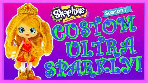 Shopkins Season 7 Tiara Sparkles Makeover Golden Talking Doll Diy