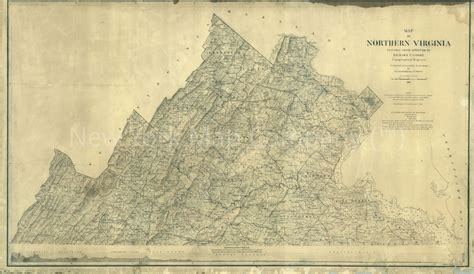 1894 Map Map Of Northern Virginia Civil Warhistory Manuscript