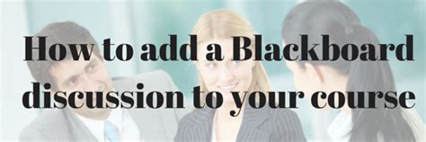 How To Add A Blackboard Discussion To Your Course Suny Jcc Technology Enhanced Instruction