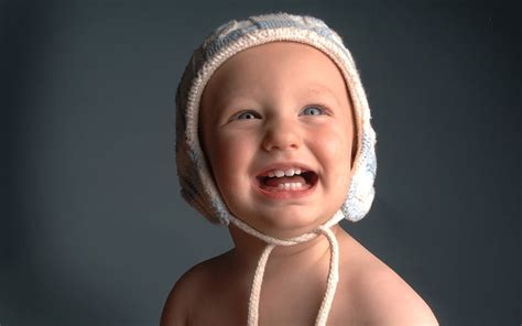 Tutup Kepala Kelabu Bayi Anak Topi Senyum Gigi Wallpaper Hd
