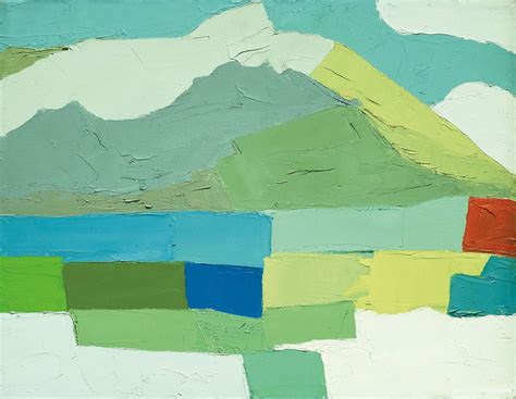 Etel Adnan B1925 Abstract Art Landscape Painting Illustration Art