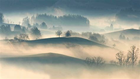 Foggy Landscape 4k Wallpaper