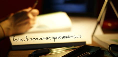 Mot De Remerciement Anniversaire