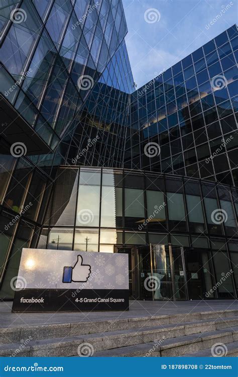 Logo Of Facebook Headquarters In Dublin Ireland Editorial Stock Photo