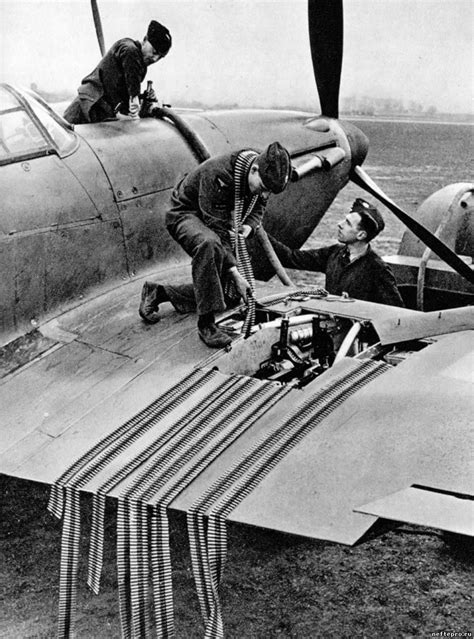 Armorers Load The Right Wing Machine Guns Of A Hawker Hurricane Mk I
