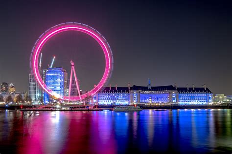 London Eye During Night Time · Free Stock Photo