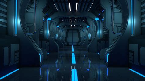 Sci Fi Corridor 3d Model Obj 3ds Fbx C4d Stl Dae