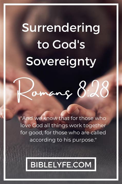 Surrendering To Gods Sovereignty A Reflection On Romans 828 — Bible