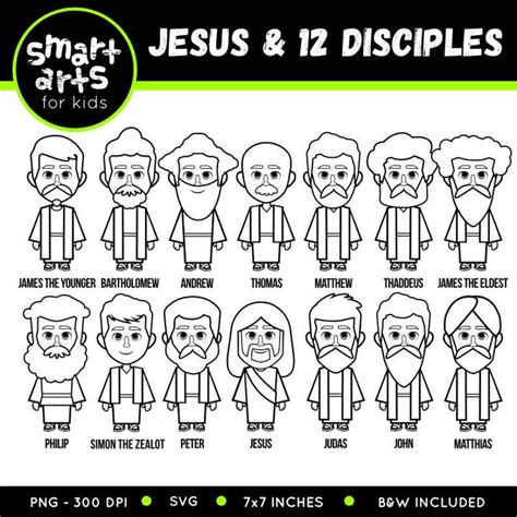 Jesus And 12 Disciples Clip Art 12 Disciples Bible Based Bible