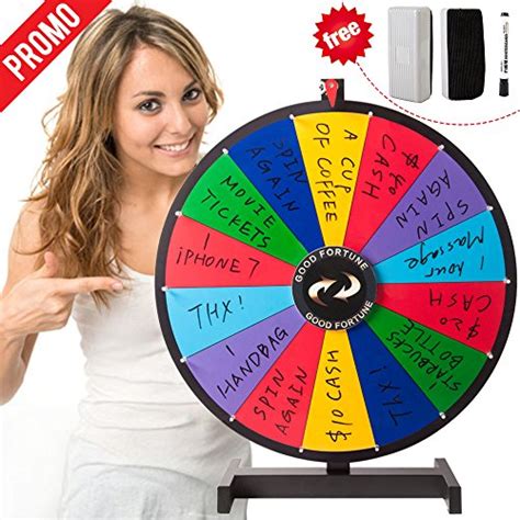 Winspin Upgraded Editable 24quot Color Prize Wheel Fortune