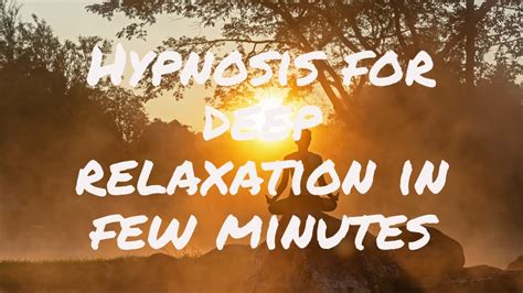 Hypnosis For Relaxation Full Youtube