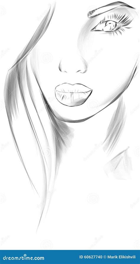 Sexy Girl Face Drawing