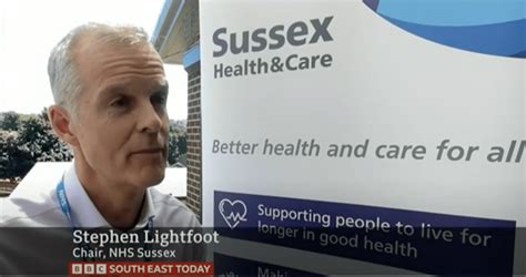 Bbc South East Today Launch Of Nhs Sussex Sussex Health And Care
