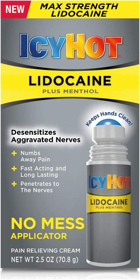 Icy Hot Maximum Strength No Mess Pain Relief Cream With Lidocaine Plus