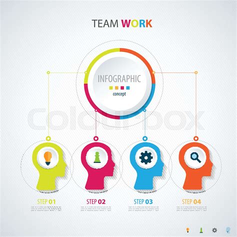 Infographic Teamwork Business Concept Stock Vector Colourbox