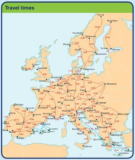 European Railway Map Europe Train Travel European Travel Time Travel