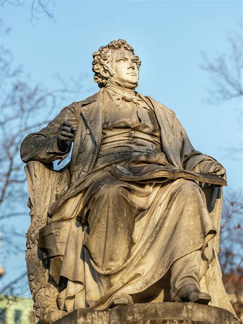 Monument Of Franz Schubert In Vienna Stadtpark In Winter Photograph By